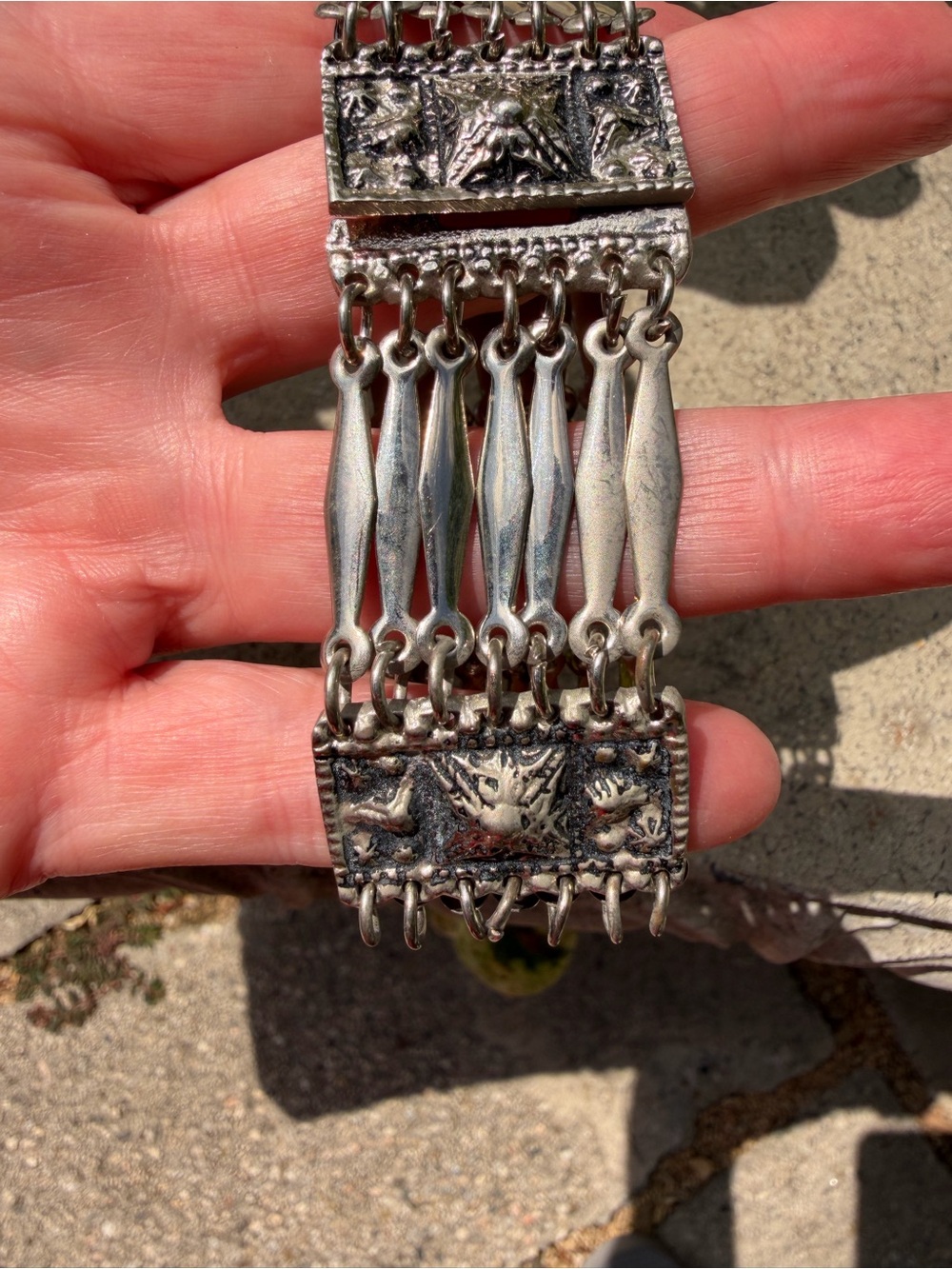 Vintage “Hecho en Mexico” Silver Link Bracelet - Picture 3 of 6